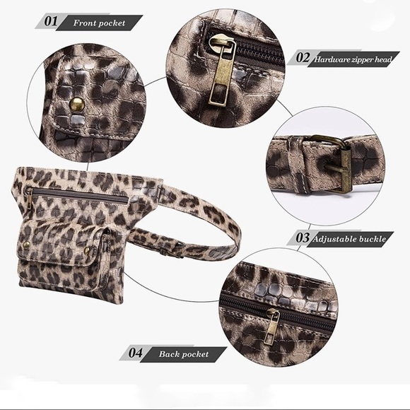 𝅺new- Leopard Pattern, Fanny Pack, HipBag, Fashion Waist Pack, Adjustable Belt, - Picture 2 of 6